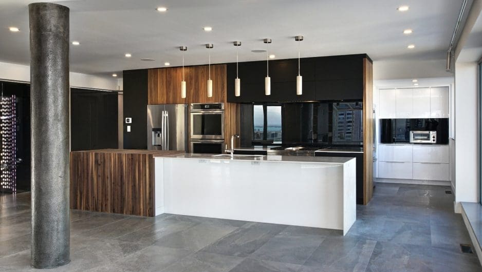 Cuisine moderne avec matériaux élégants