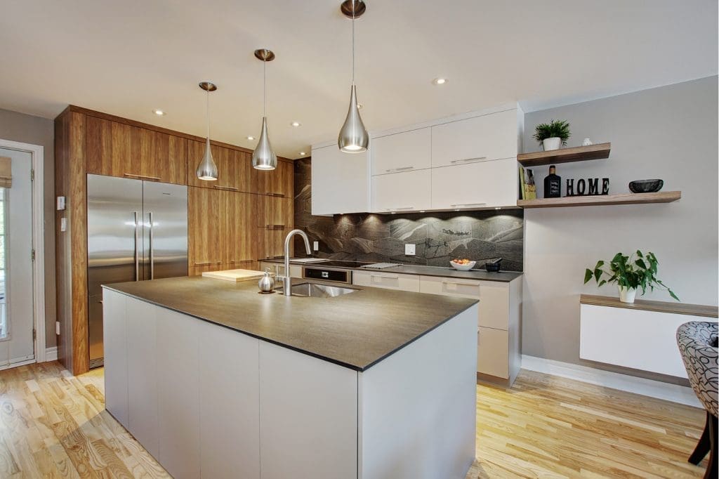 Cuisine avec îlot central