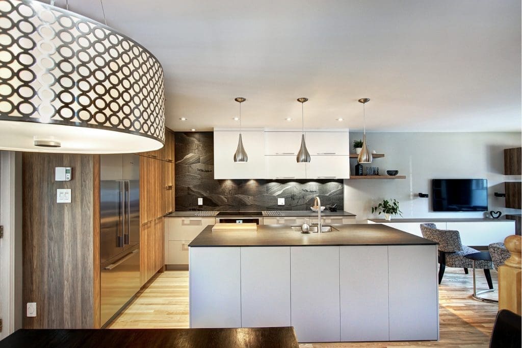 Cuisine avec îlot central