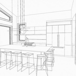 Plan de cuisine en 3d