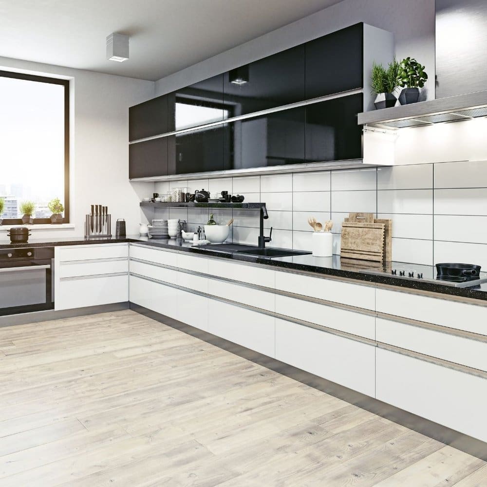 Cuisine classique blanche vue 1